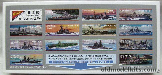 Nichimo 1/694 IJN Hyuga Battleship Motorized, 310 plastic model kit